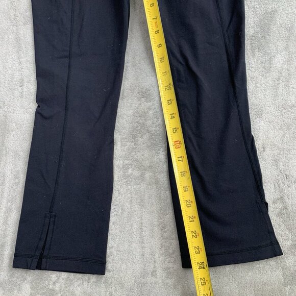 Lululemon Pants Womens Size 8 Black Belt It Out Crop Leggings Athleisure Workout - Picture 3 of 10